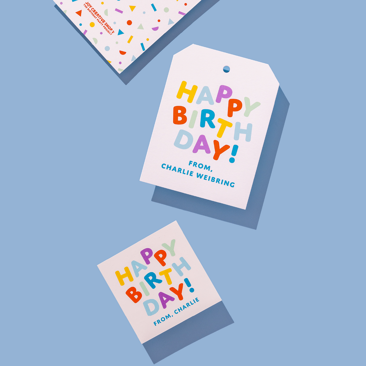Personalized Happy Birthday Gift Tag or Sticker - The Birthday Party Project