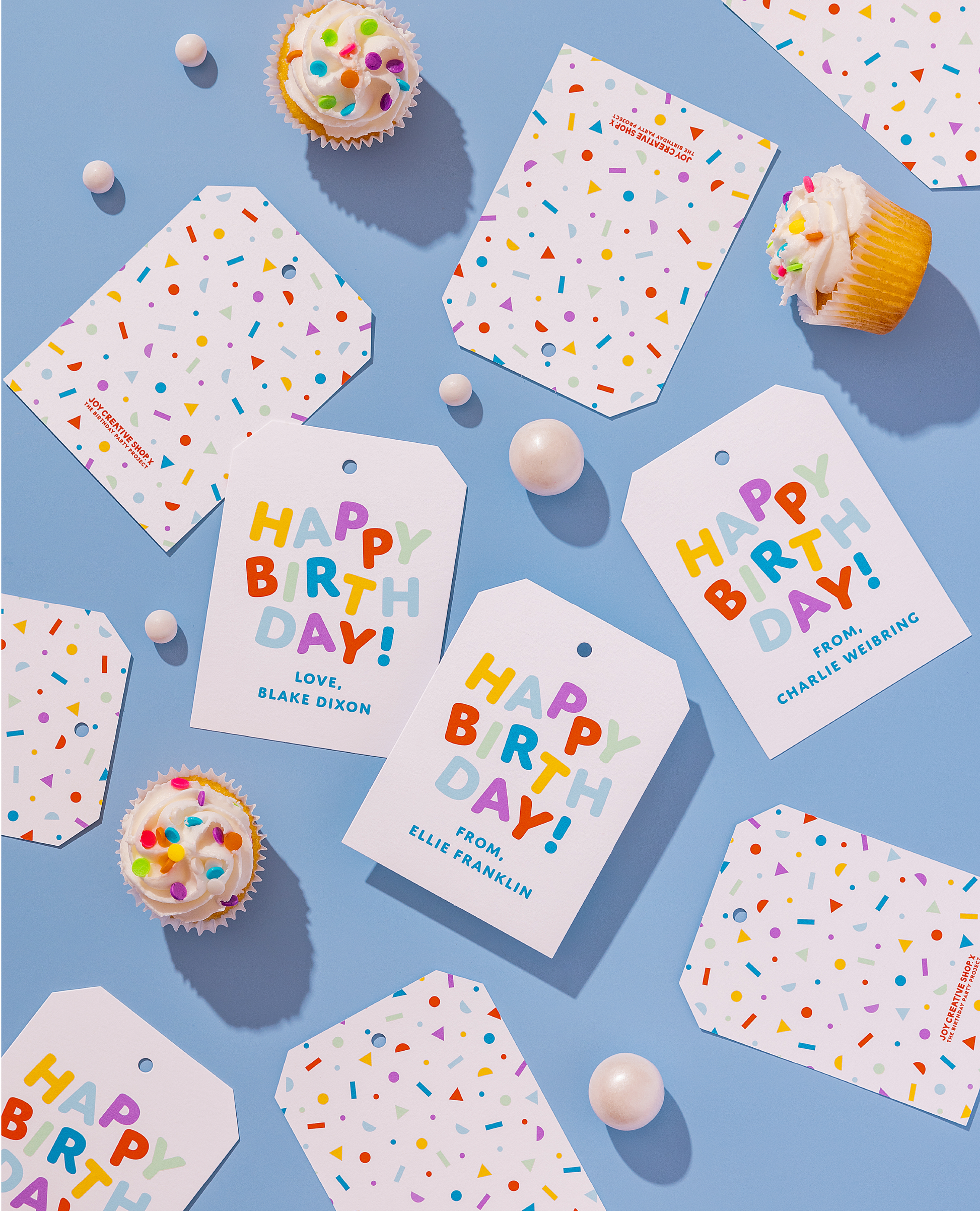 Personalized Happy Birthday Gift Tag or Sticker - The Birthday Party Project