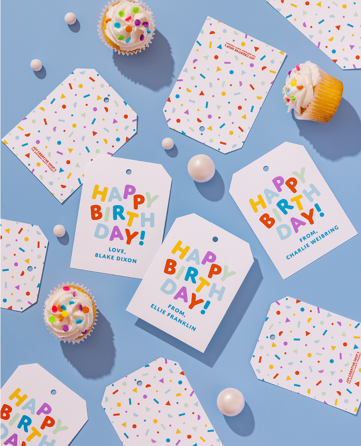 Personalized Happy Birthday Gift Tag or Sticker - The Birthday Party Project