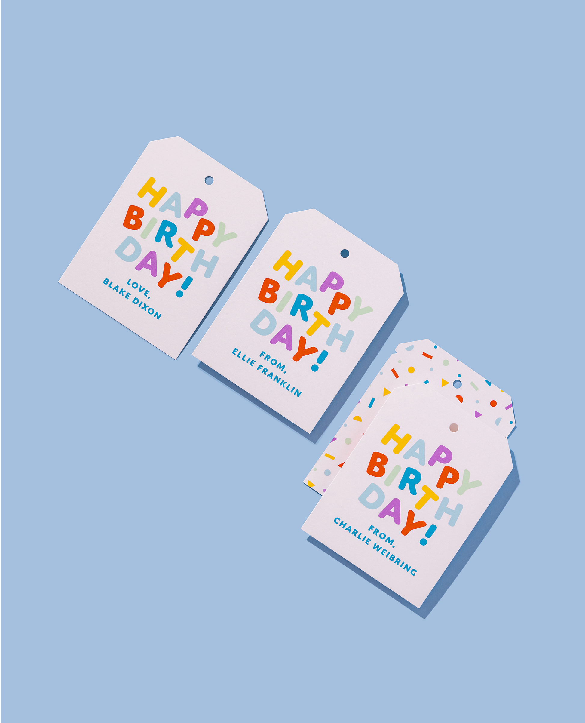 Personalized Happy Birthday Gift Tag or Sticker - The Birthday Party Project