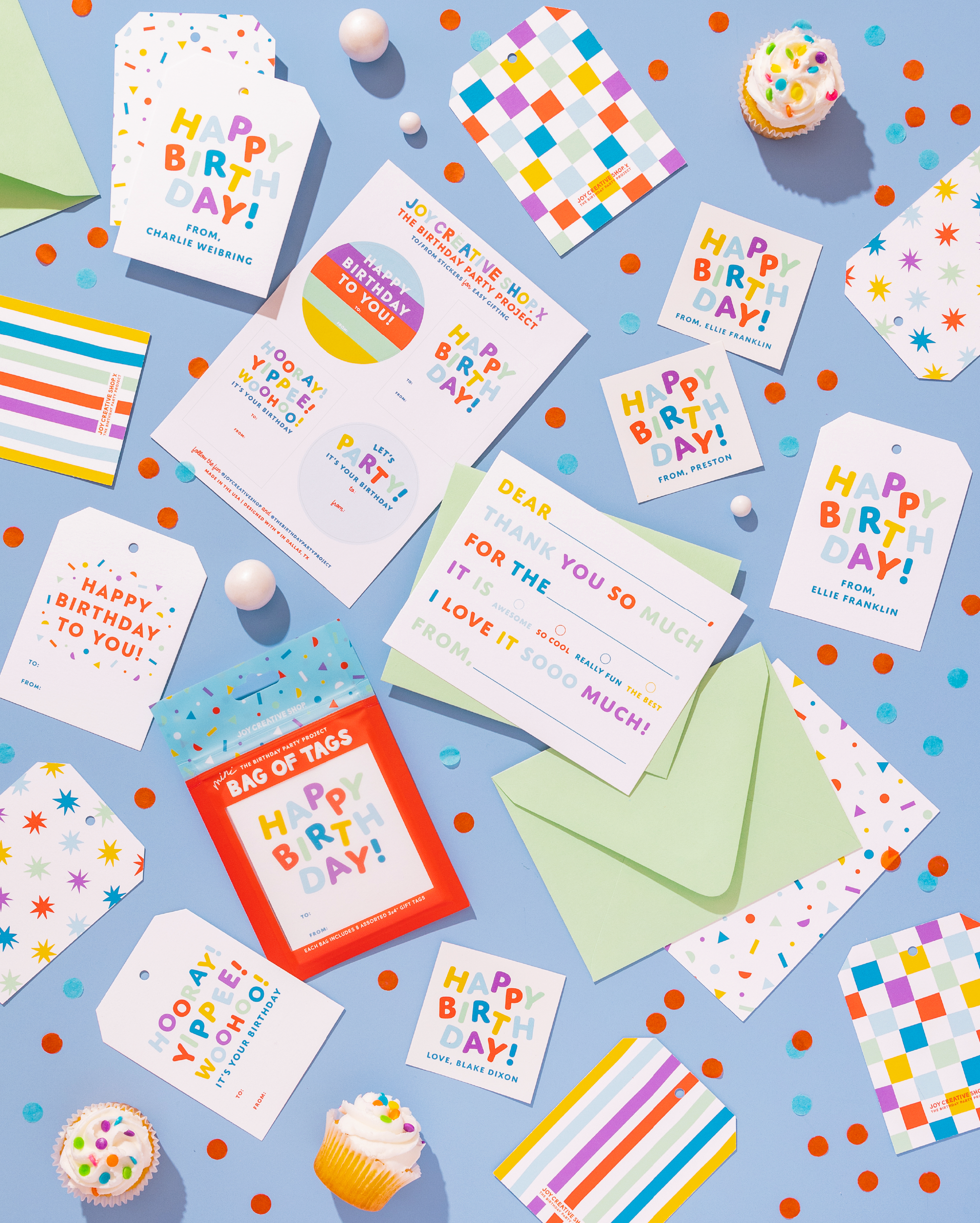 To/From Happy Birthday Sticker Sheet - The Birthday Party Project