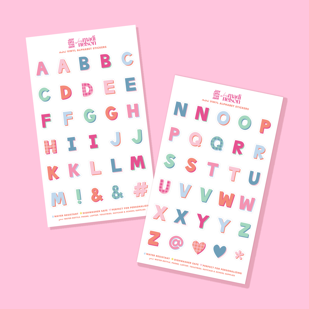 JCS x Madi Nelson Mini Alphabet Stickers