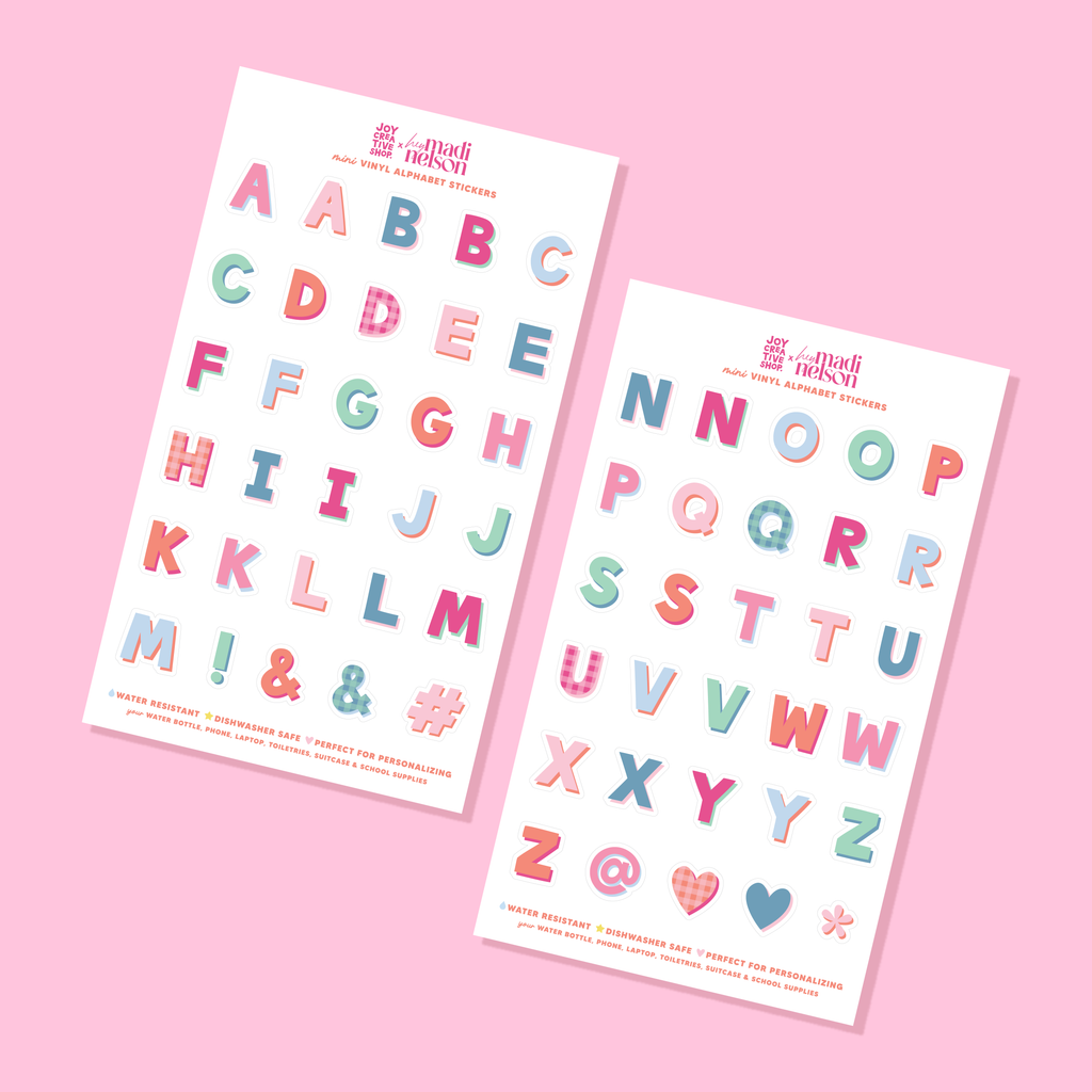 JCS x Madi Nelson Mini Alphabet Stickers