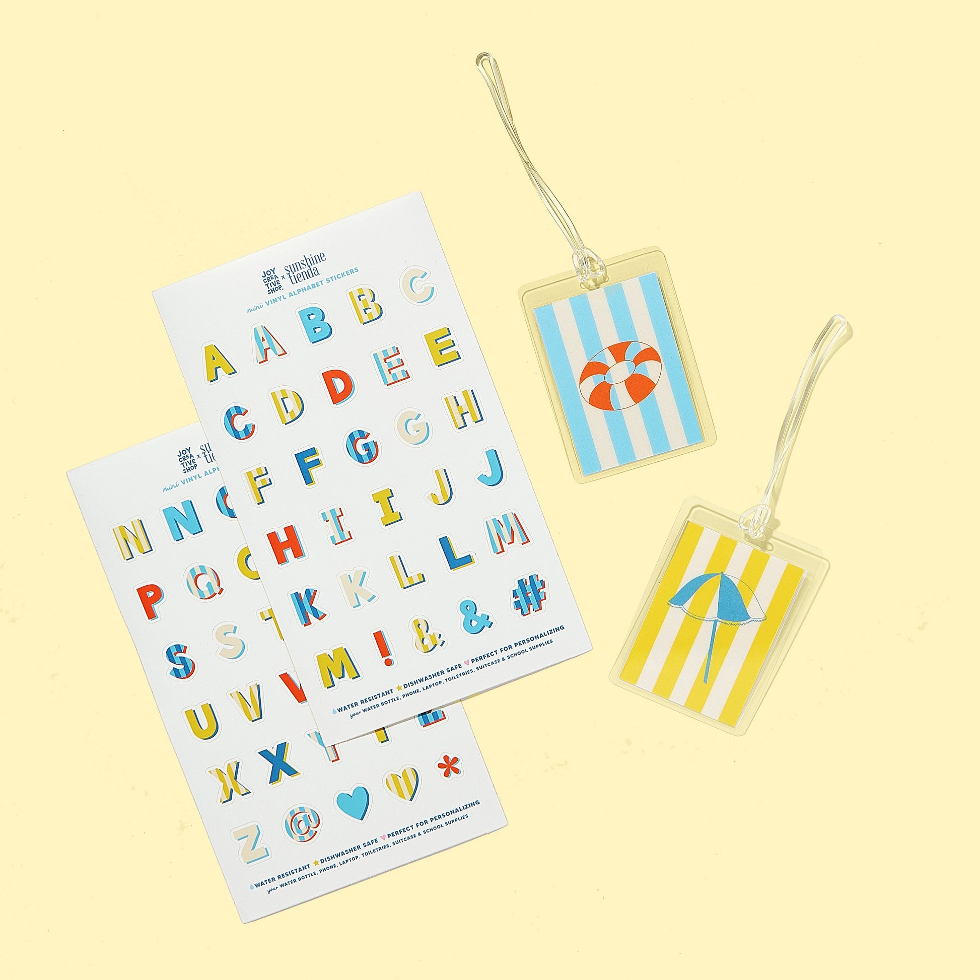 JCS x Sunshine Tienda Sticker & Luggage Tag Bundle