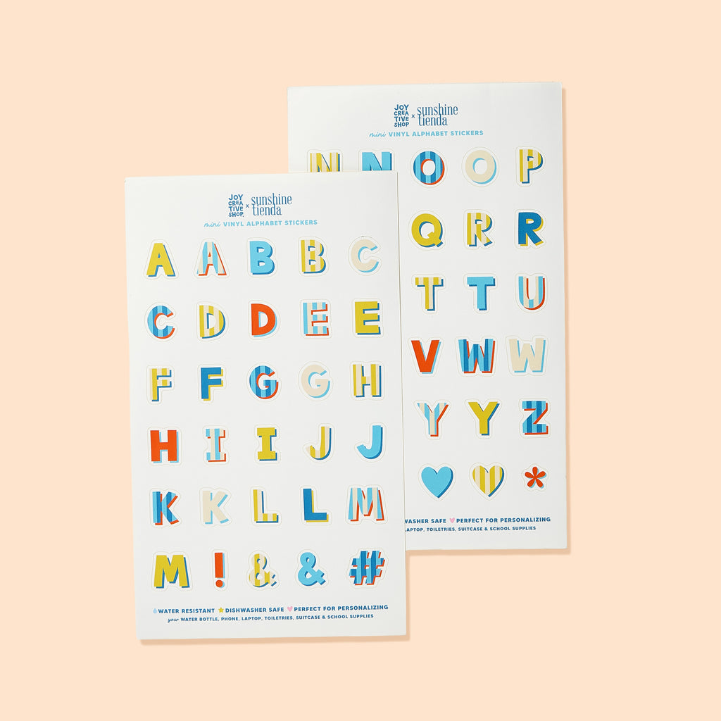 JCS x Sunshine Tienda Mini Alphabet Stickers