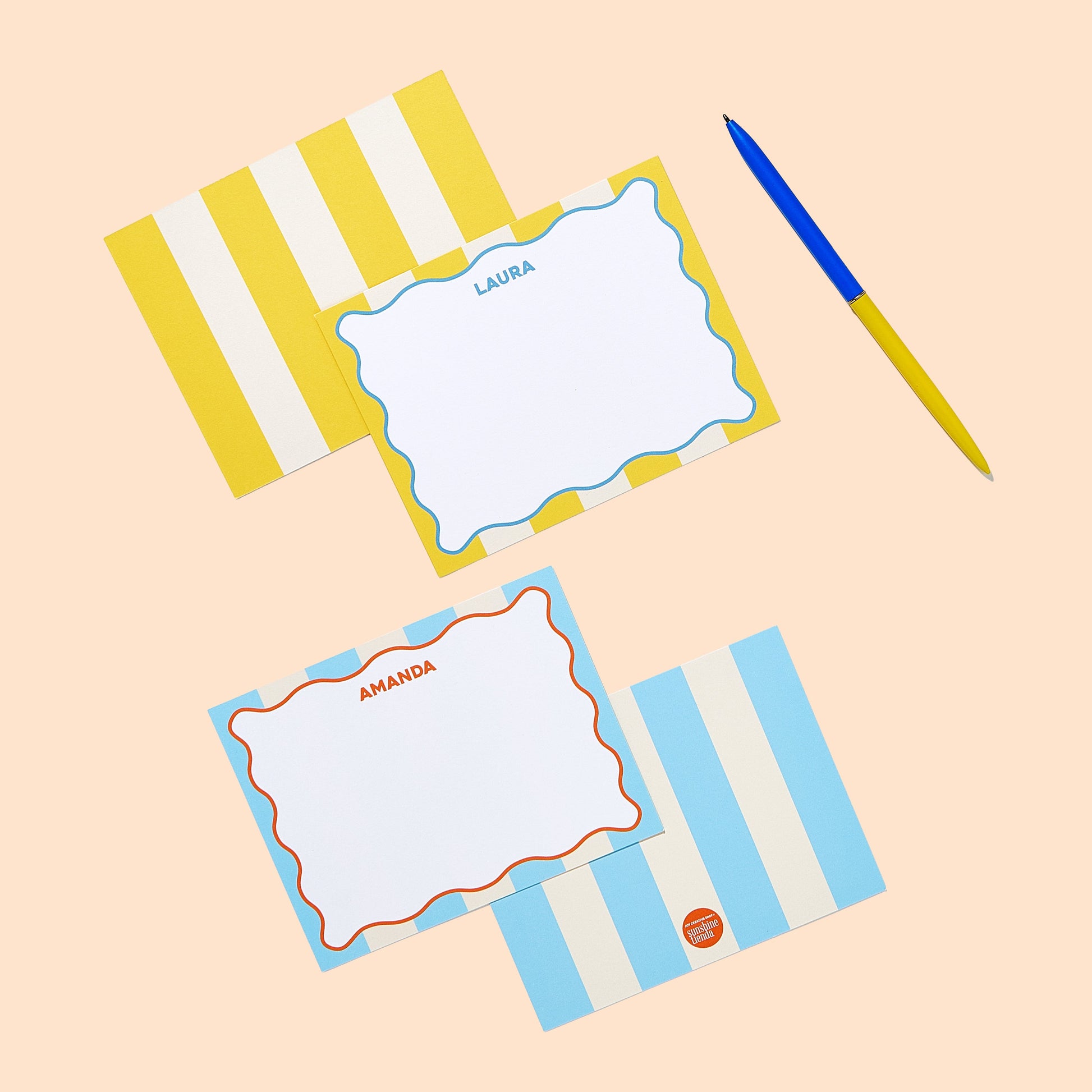 JCS x Sunshine Tienda Wavy Cabana Stripe Stationery
