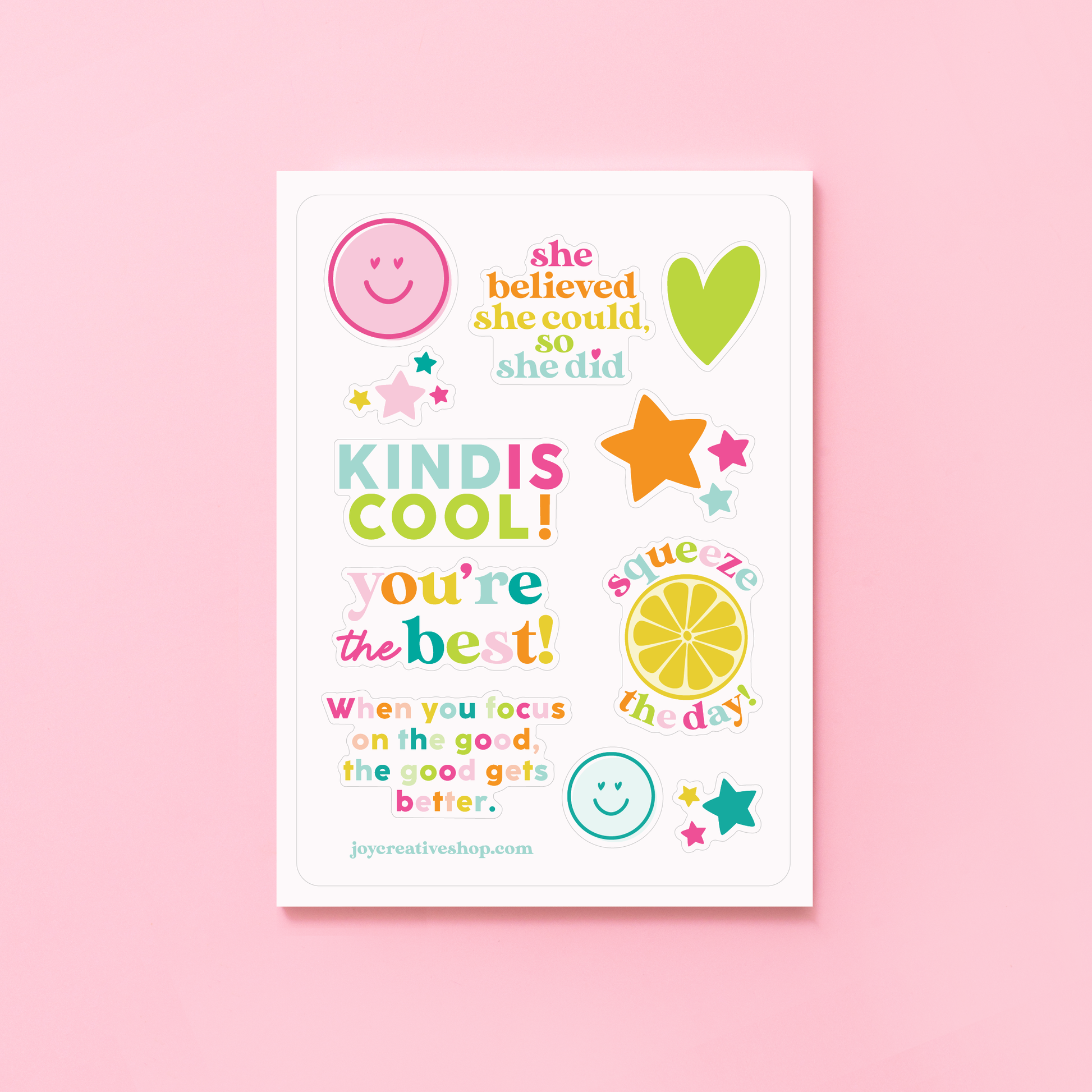 Hello Happiness x JCS Sticker Sheets (set of 2)