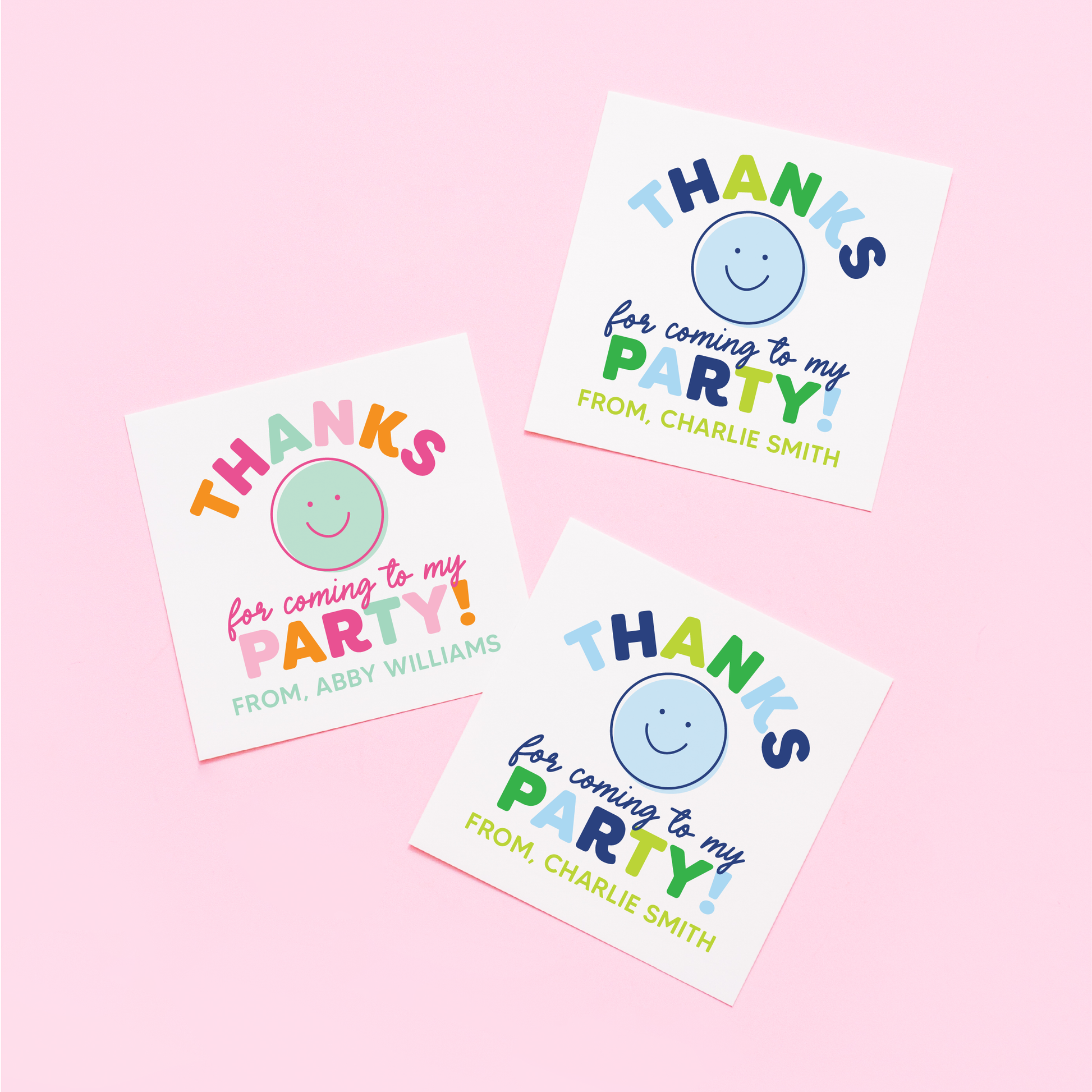 Party Favor Personalized Square Stickers