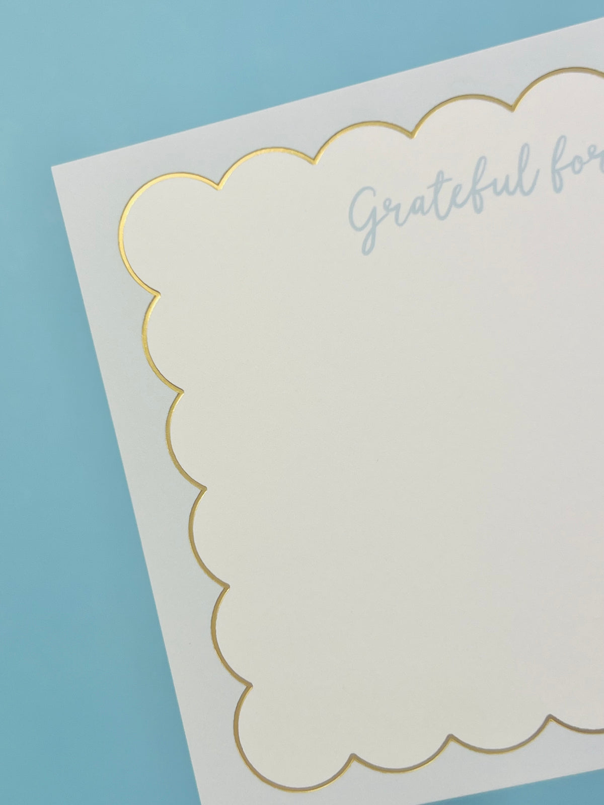 JCS x RR Gold Foil Scallop Grateful for You Notecards