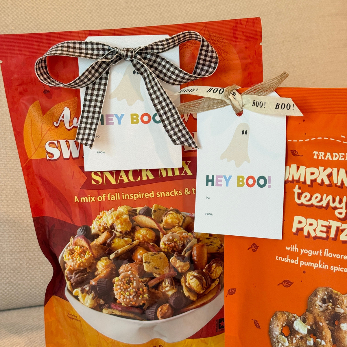 Fall & Halloween HEY BOO Gift Tags