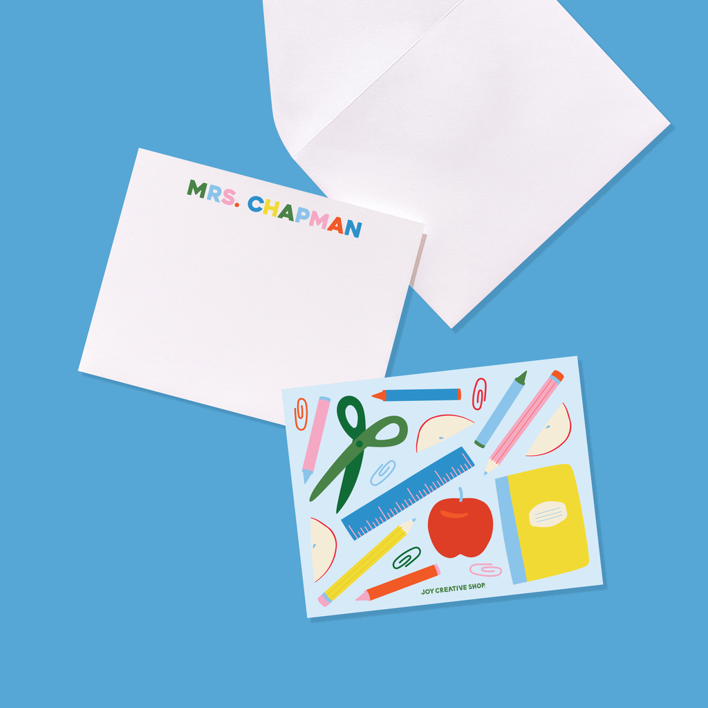 School Supplies Personalized Stationery