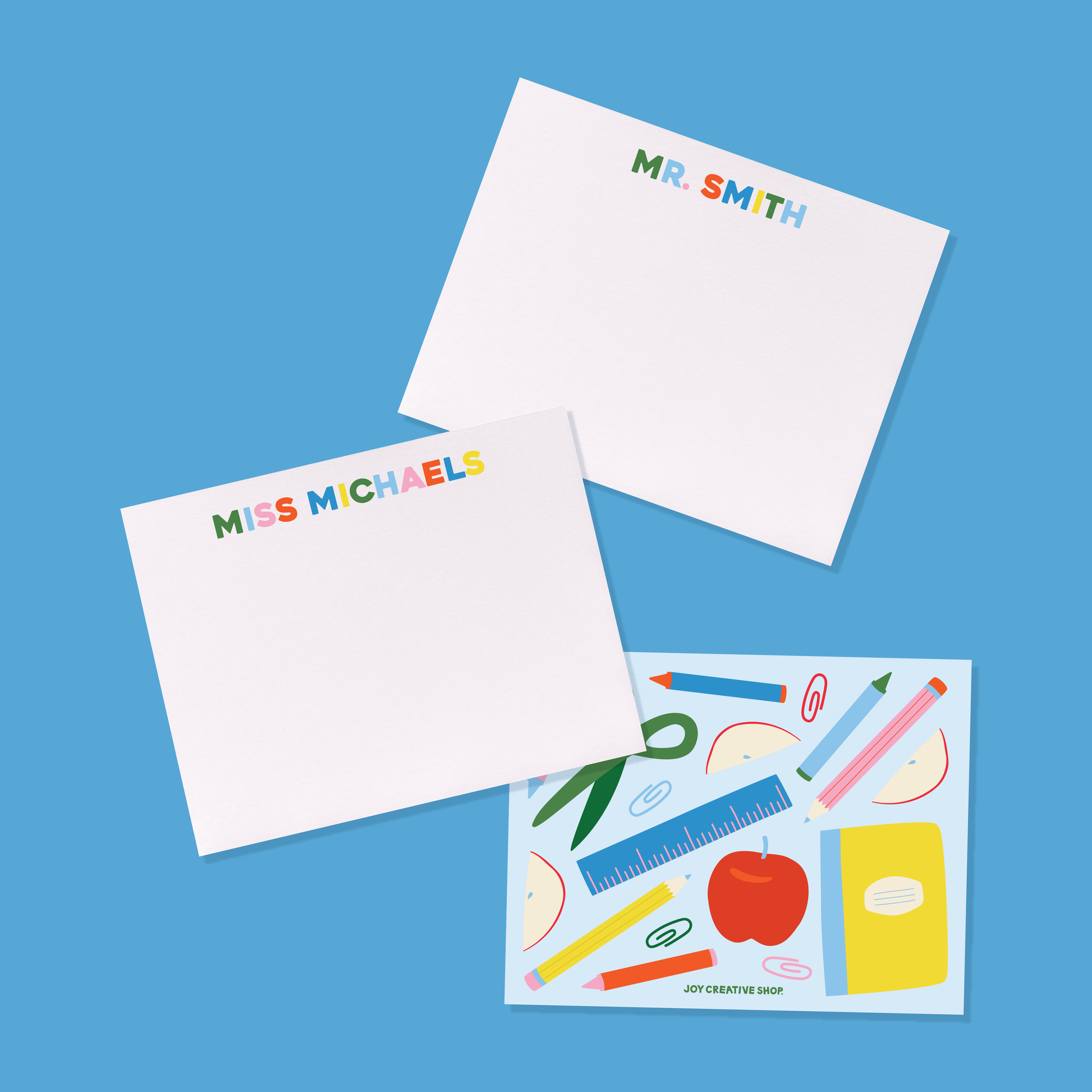 School Supplies Personalized Stationery