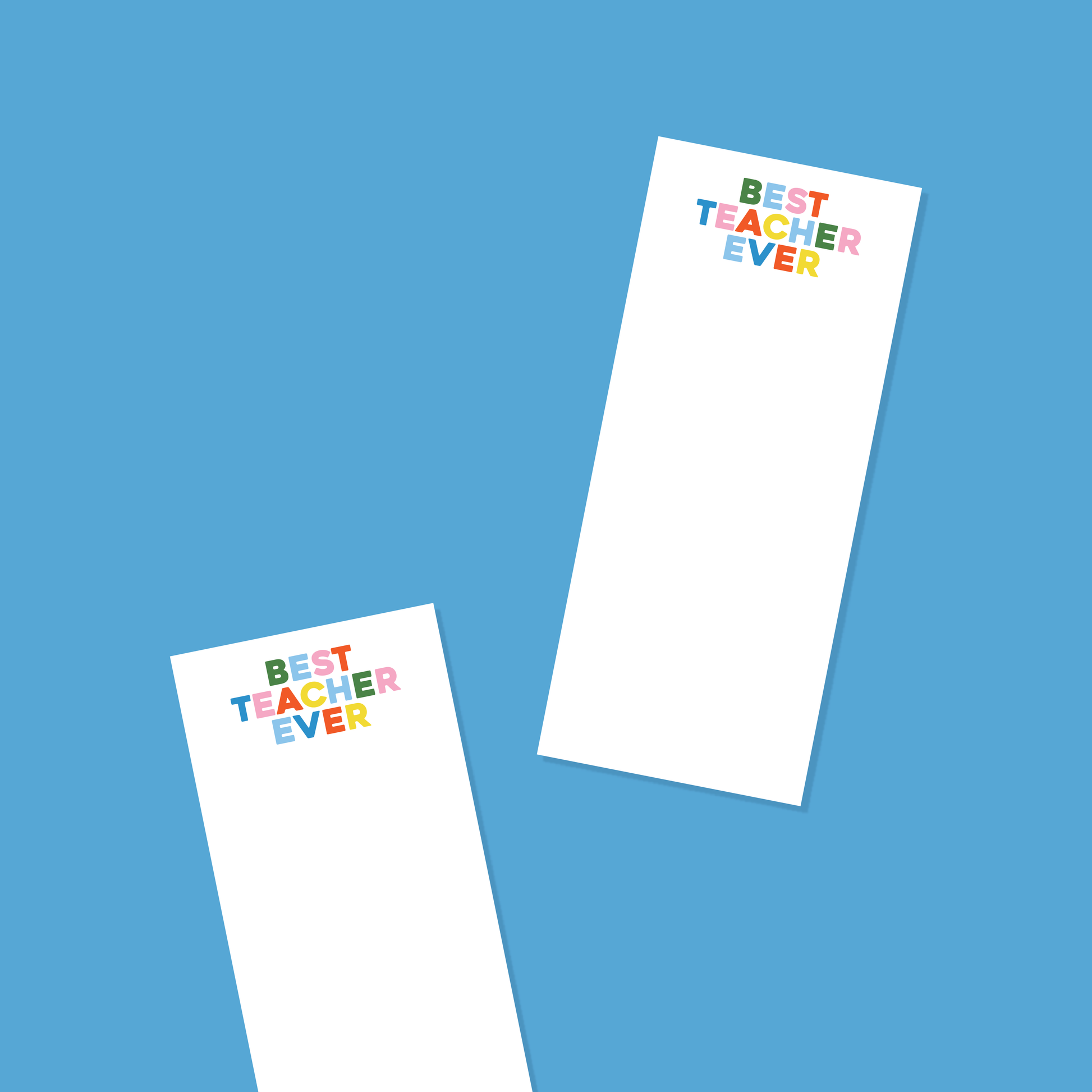 School Supplies Teacher Tall & Skinny Notepads