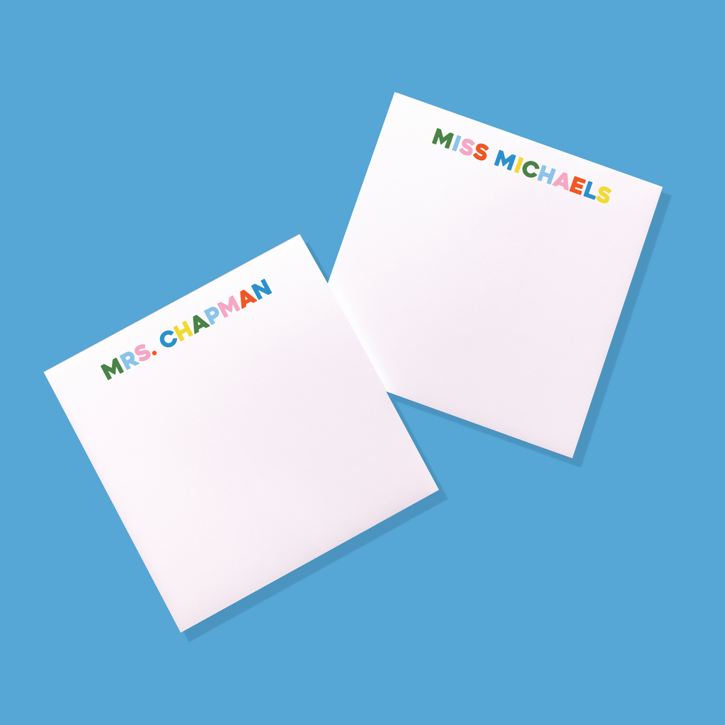 School Supplies Personalized Teacher Notepad