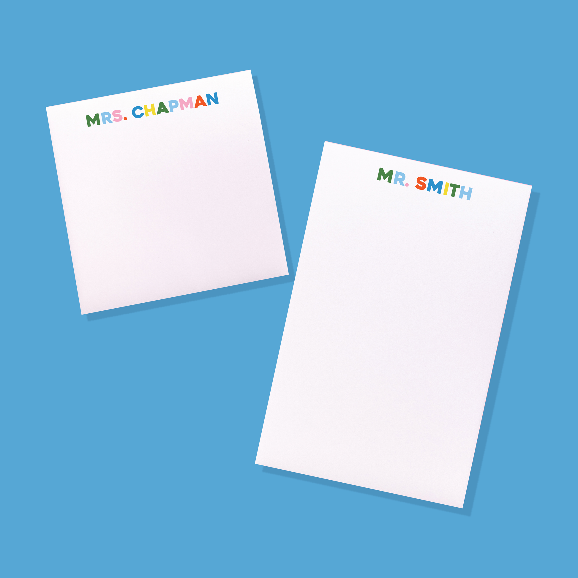 School Supplies Personalized Teacher Notepad