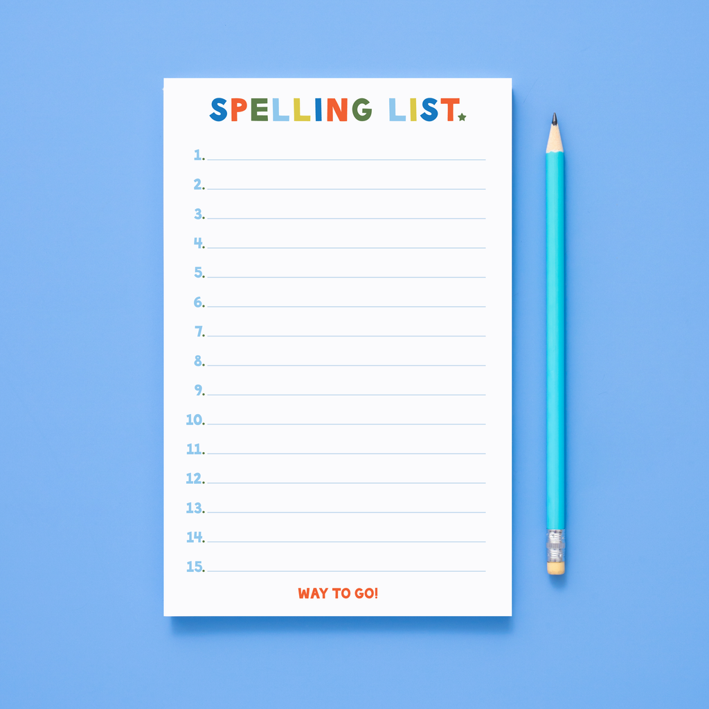 Spelling List Notepad