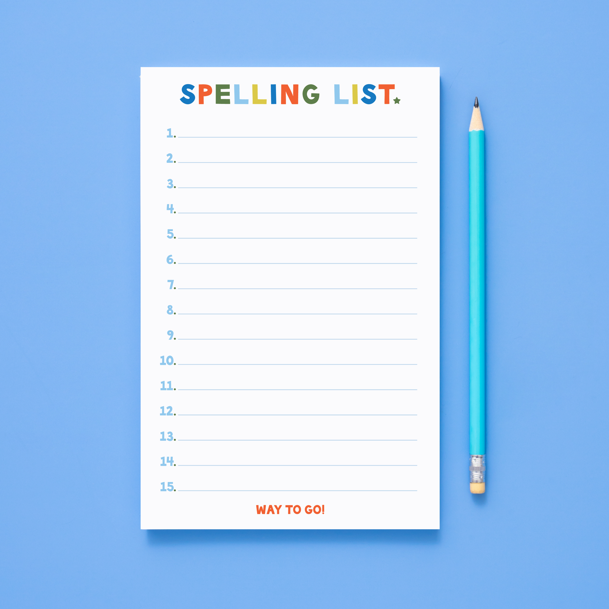 Spelling List Notepad