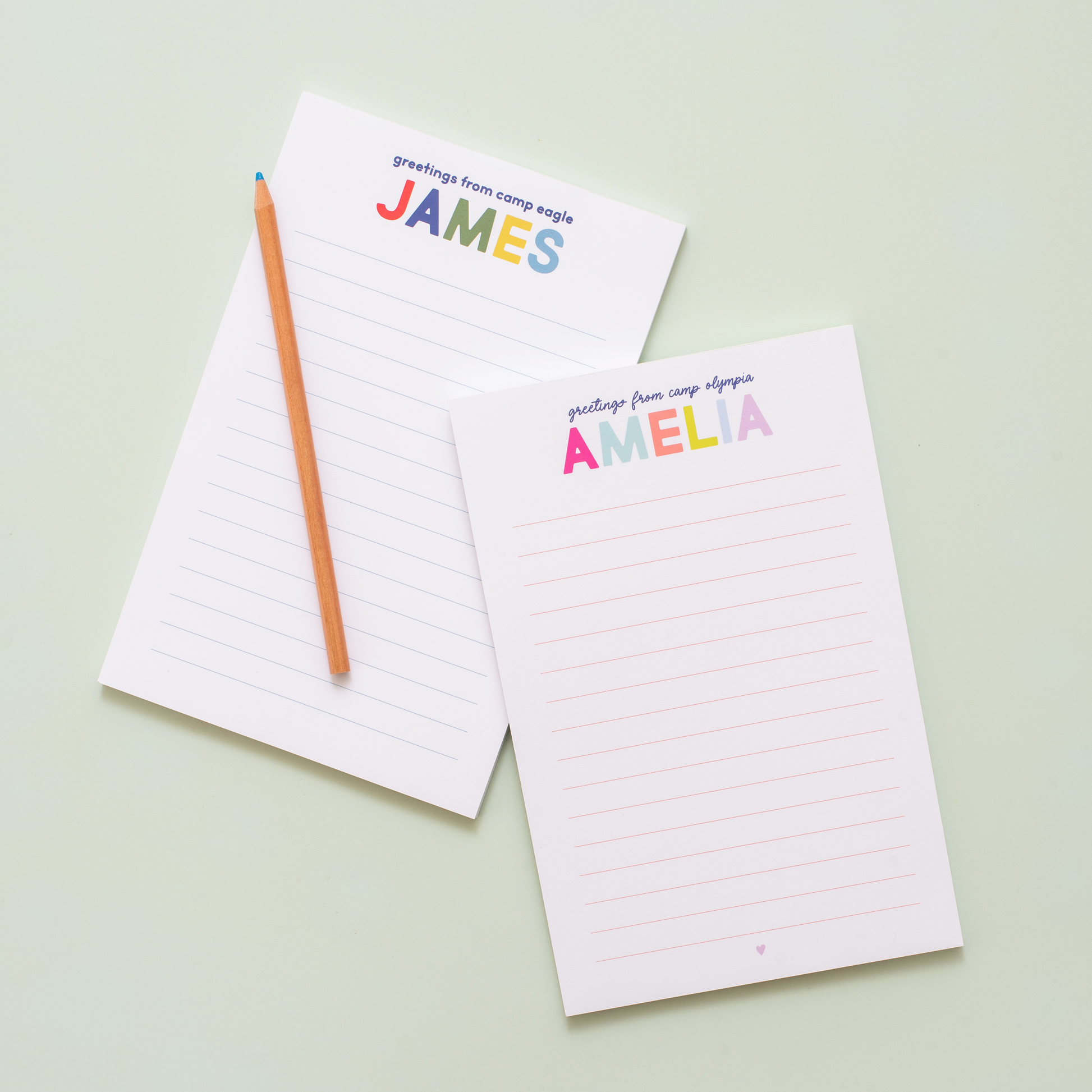Camp Personalized Notepad - Pink