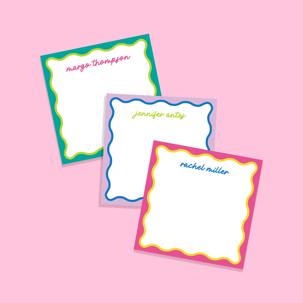Summer Fun Wavy Personalized Notepad