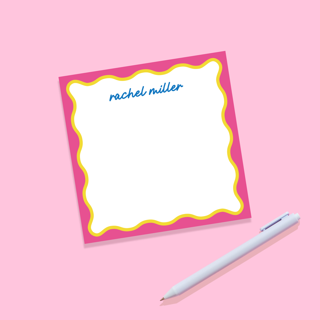 Summer Fun Wavy Personalized Notepad