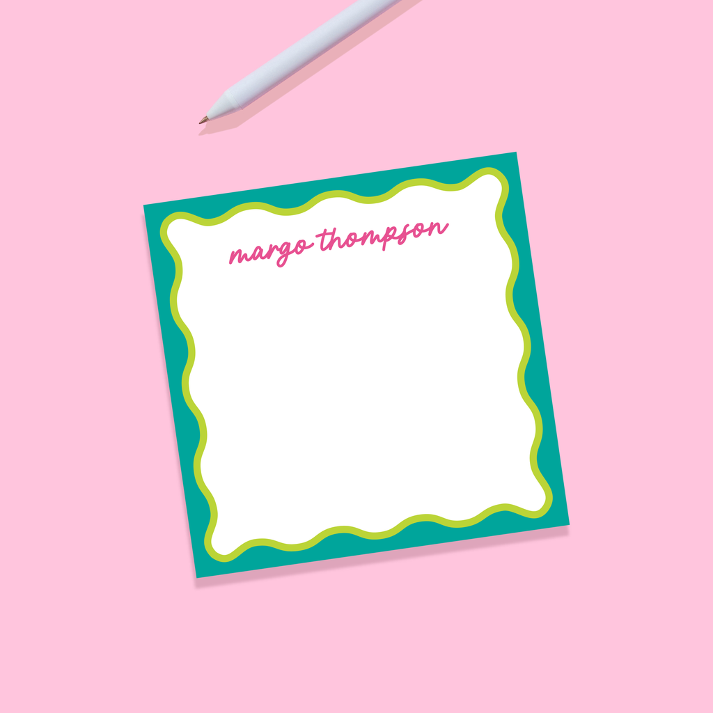 Summer Fun Wavy Personalized Notepad