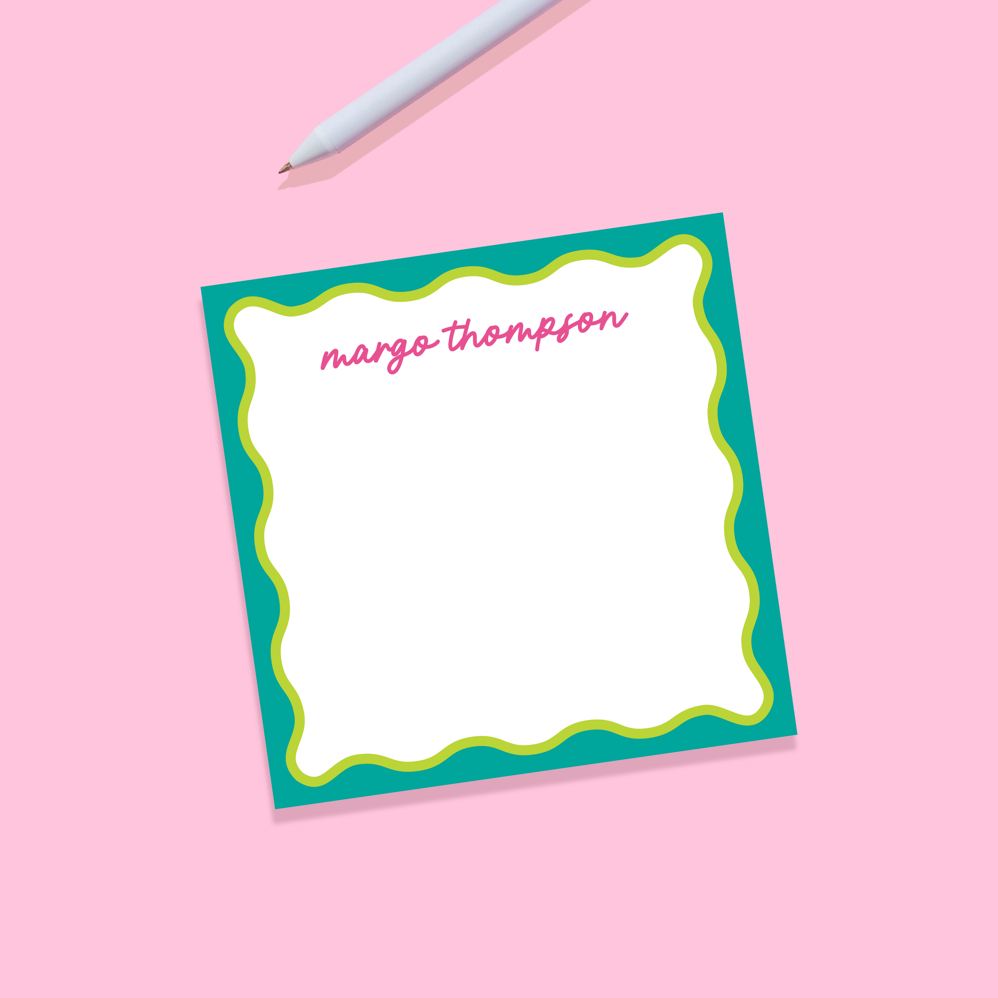 Summer Fun Wavy Personalized Notepad
