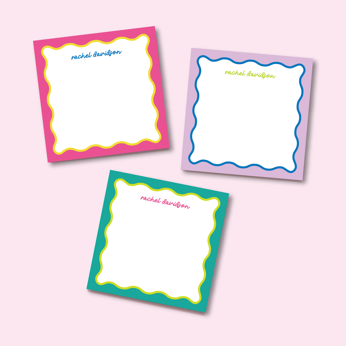 Wavy Personalized Notepad - Summer Fun Collection