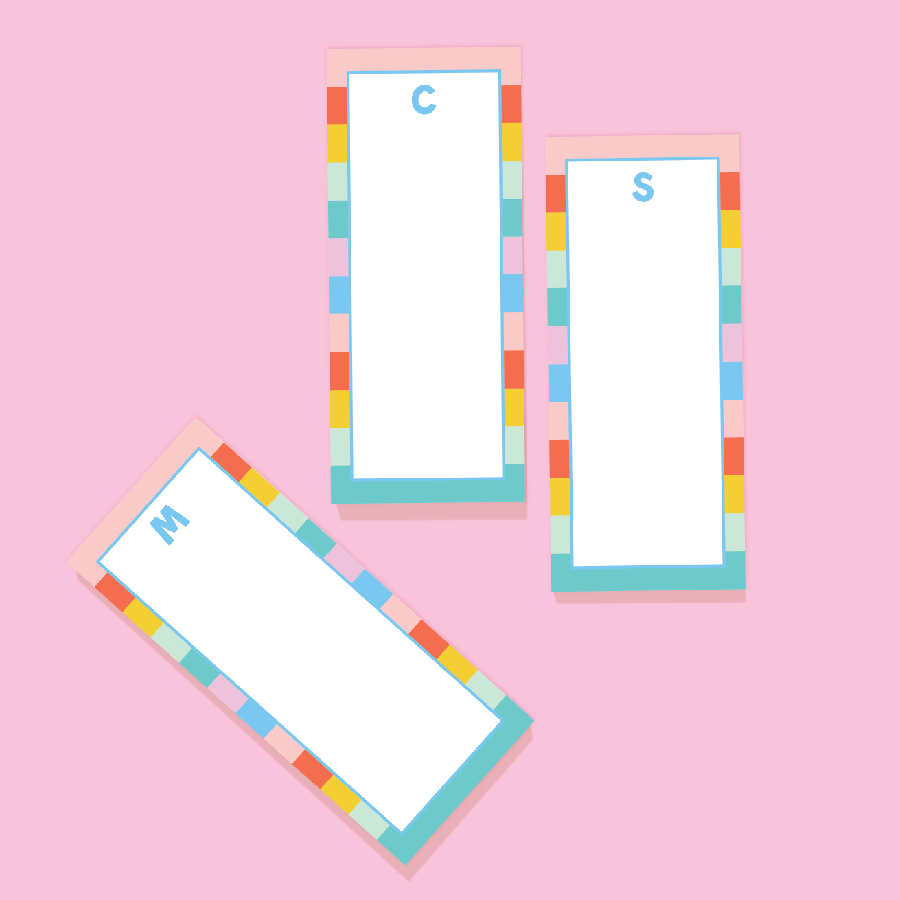 Spring Fling Initial Monogram Notepad