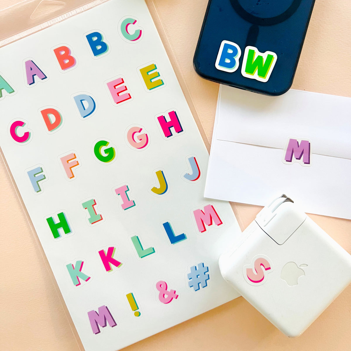 Mini Vinyl Alphabet Stickers