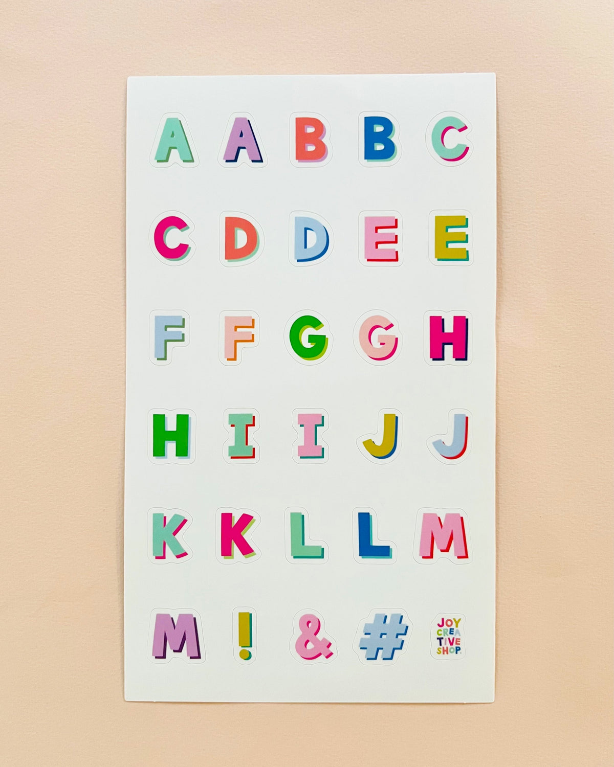 Mini Vinyl Alphabet Stickers