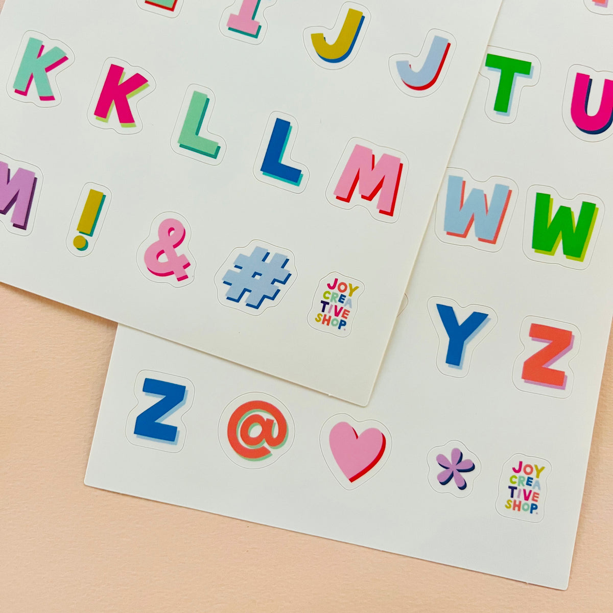 Mini Vinyl Alphabet Stickers