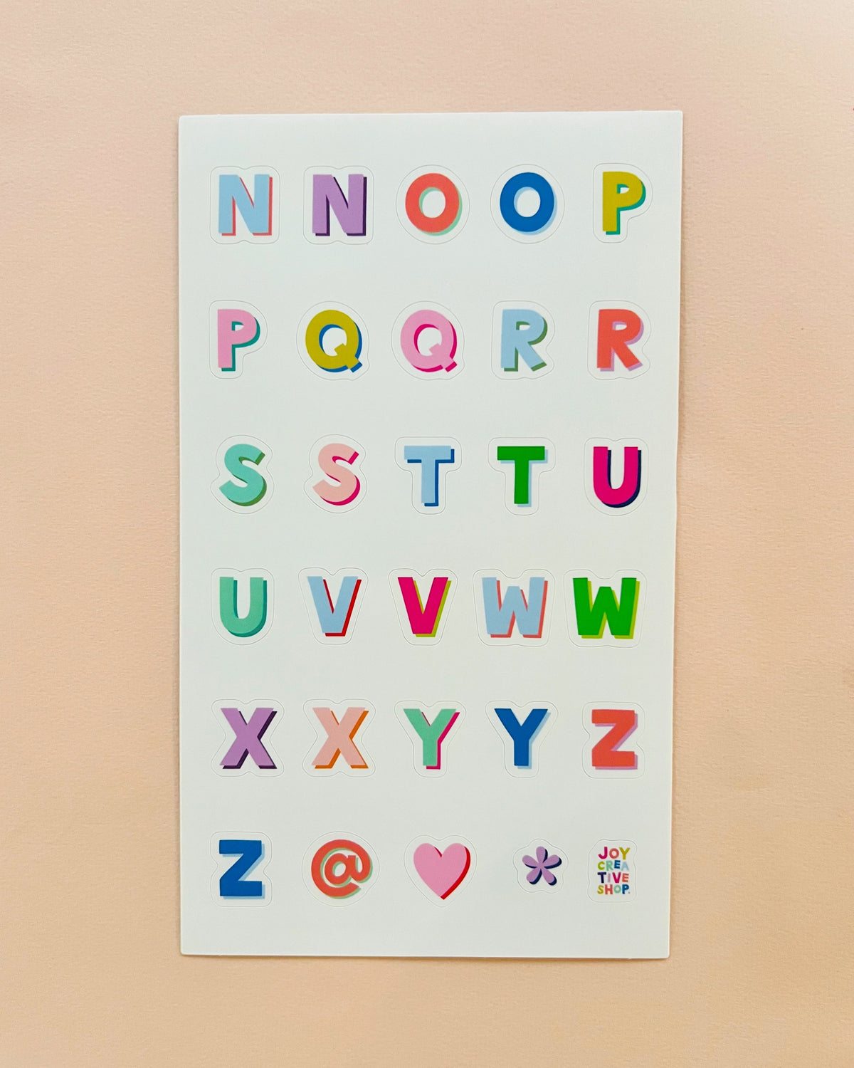 Mini Vinyl Alphabet Stickers