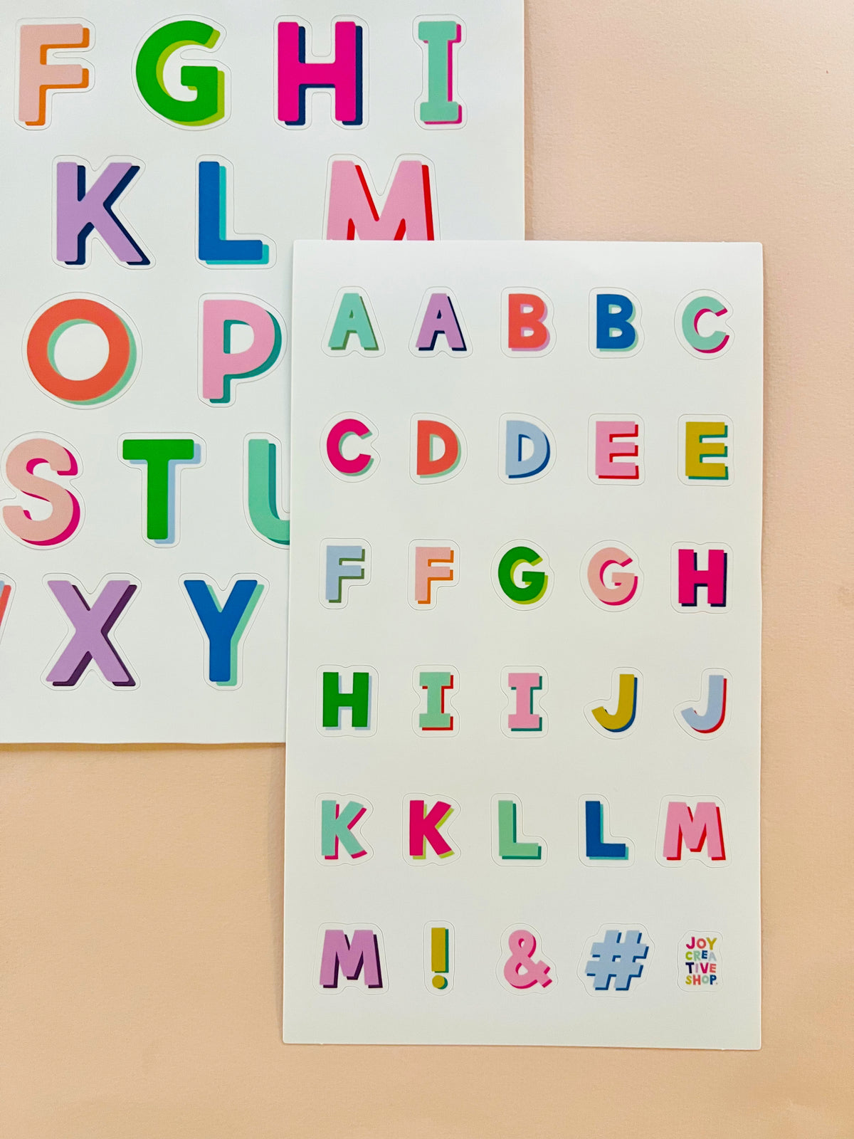 Mini Vinyl Alphabet Stickers