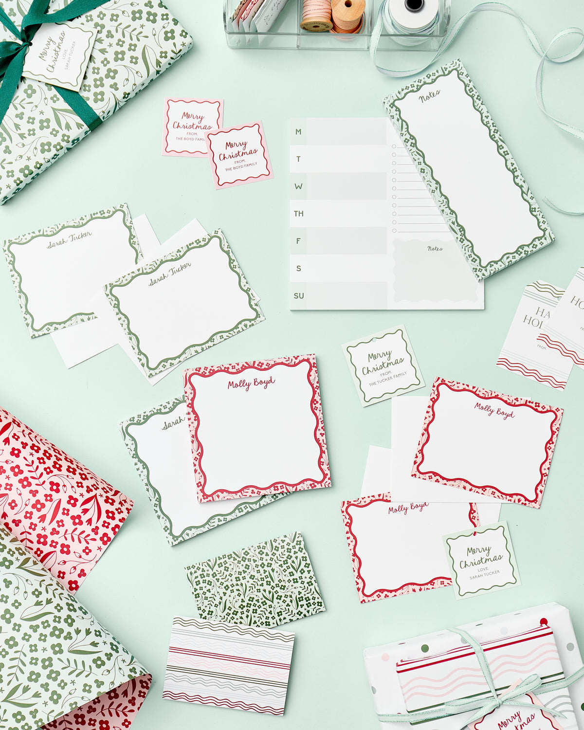 JCS x Sarah Tucker &amp; Molly Boyd Holiday Floral Personalized Stationery