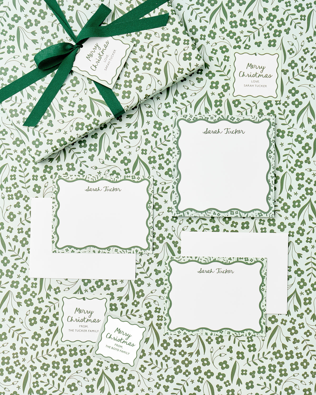 JCS x Sarah Tucker &amp; Molly Boyd Holiday Floral Personalized Stationery