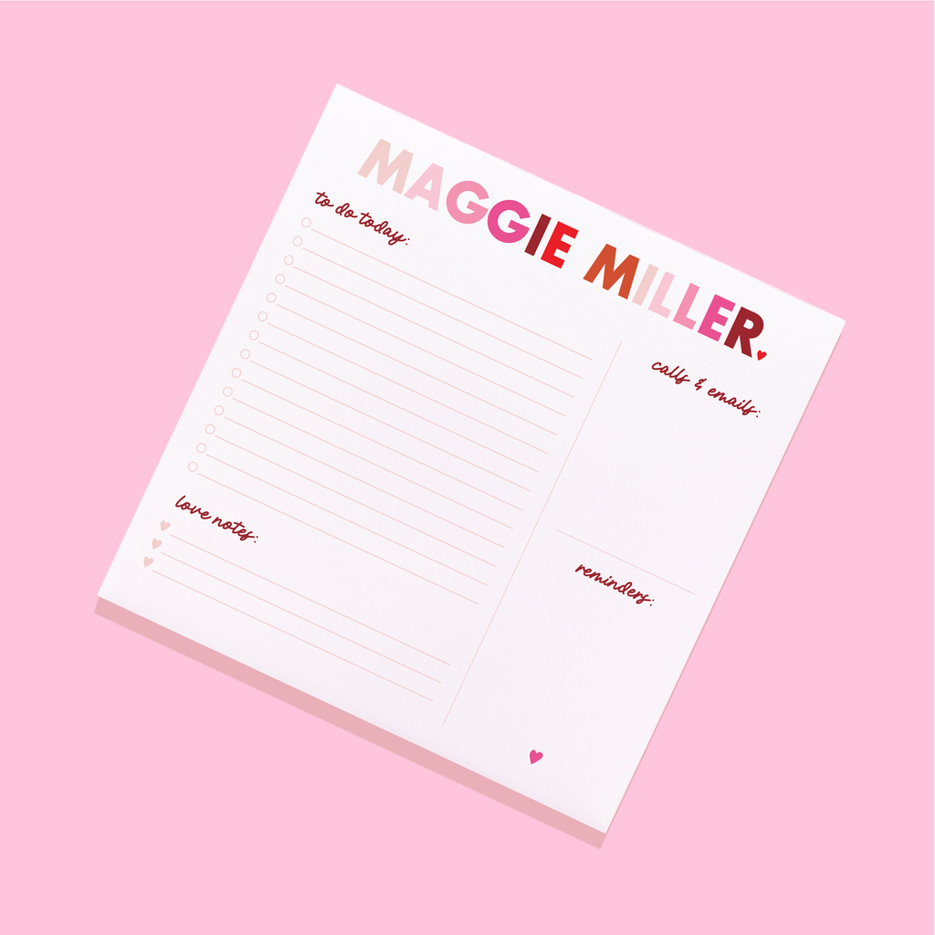 Valentine Daily Task Notepad