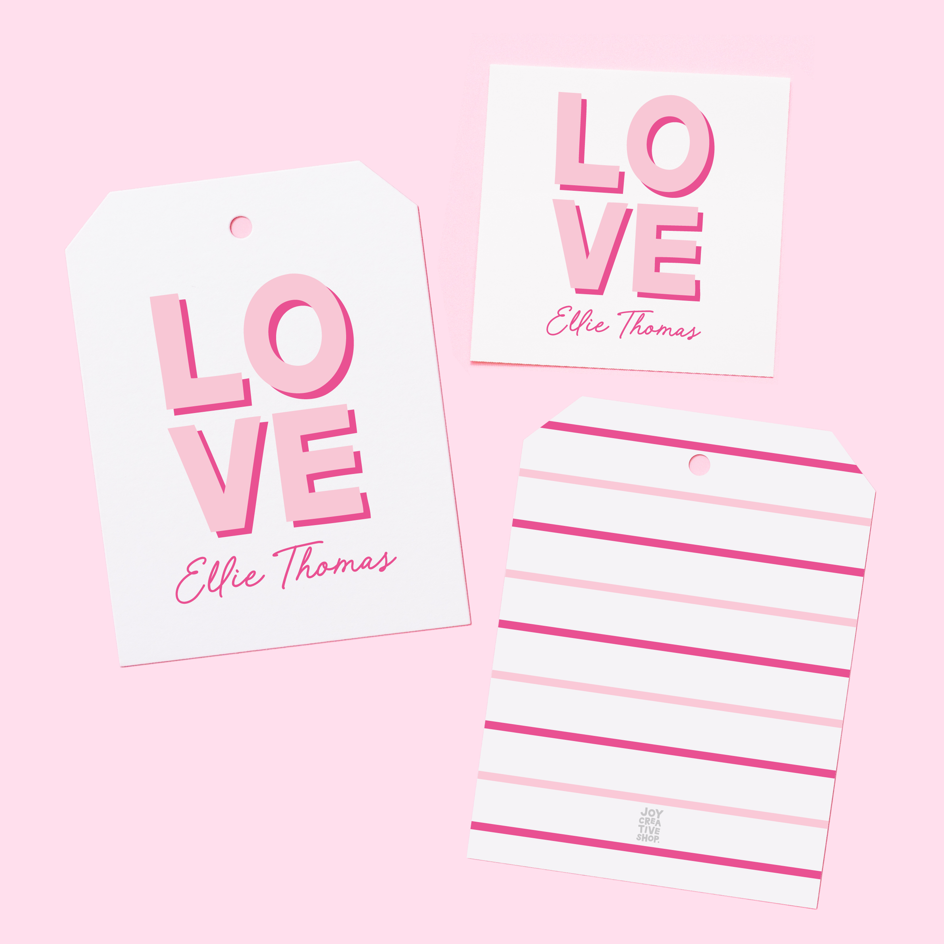 Valentine's LOVE Personalized Gift Tag or Sticker