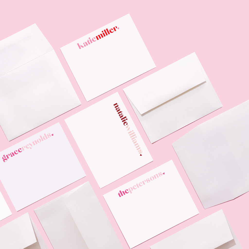 Valentine's Cheerful Heart Personalized Stationery