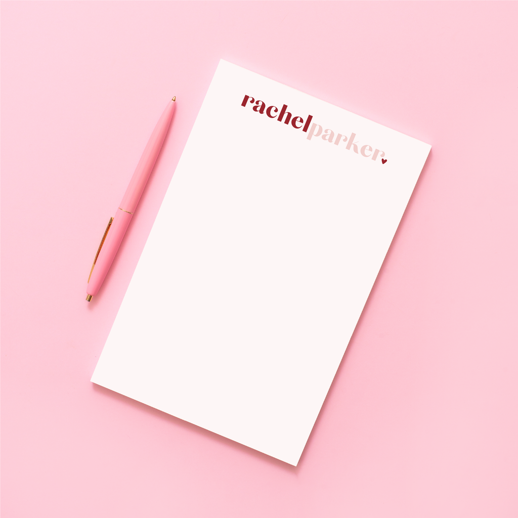 Valentine's Day Cheerful Heart Personalized Notepad