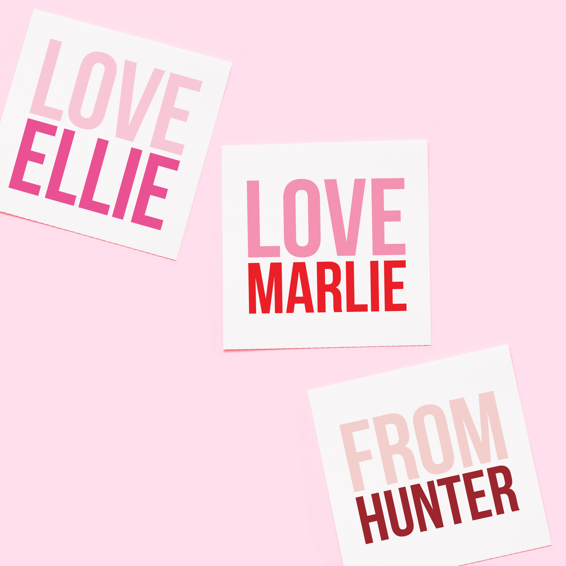 Valentine's Love/From Personalized Gift Tags or Stickers