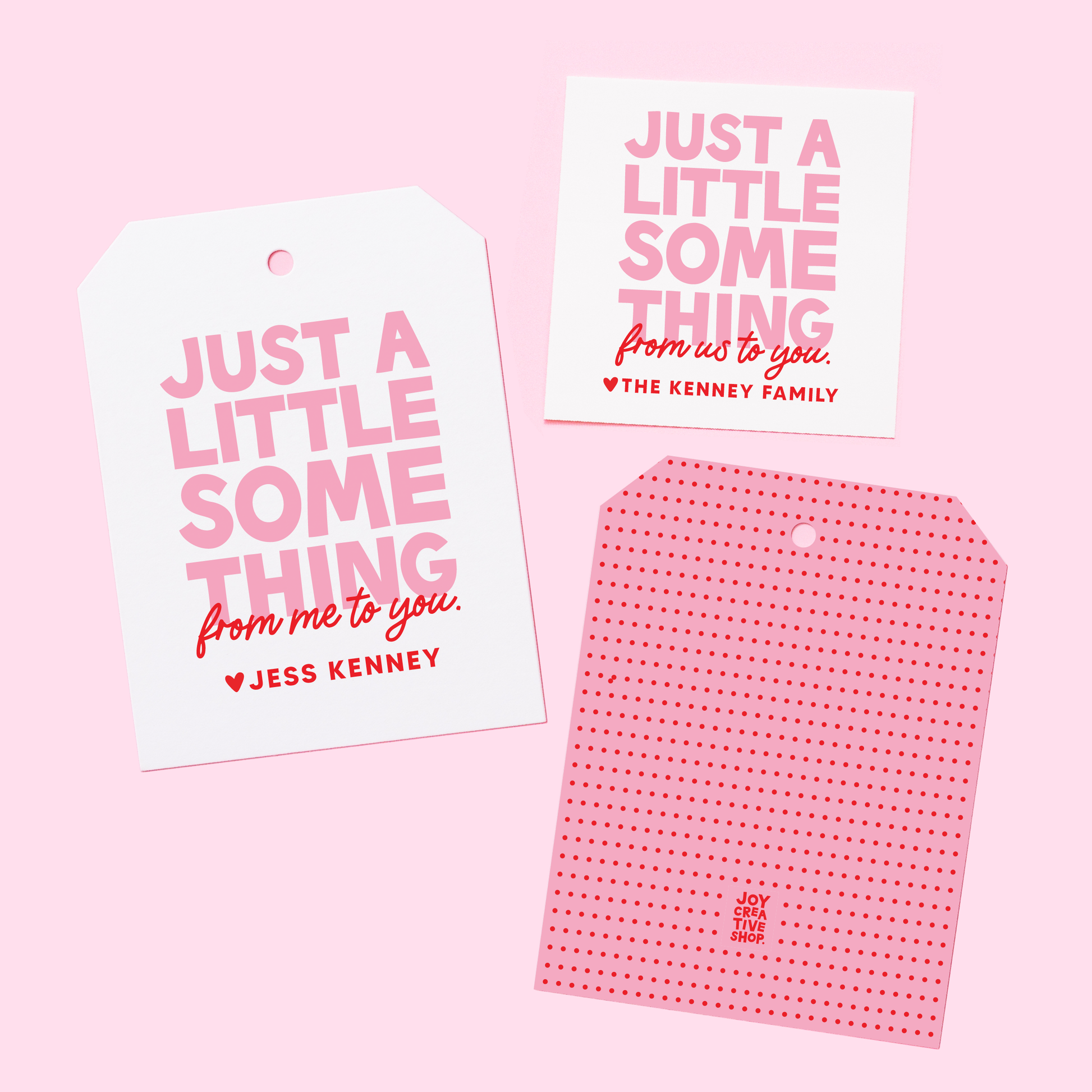 Valentine's Just a Little Something Personalized Gift Tag or Sticker