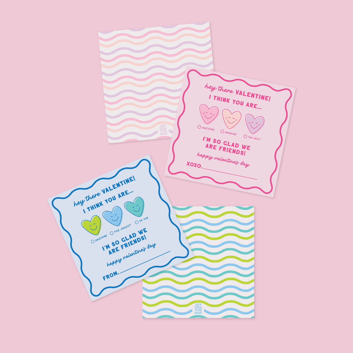 Kid&#39;s Emotions Valentines - Blue