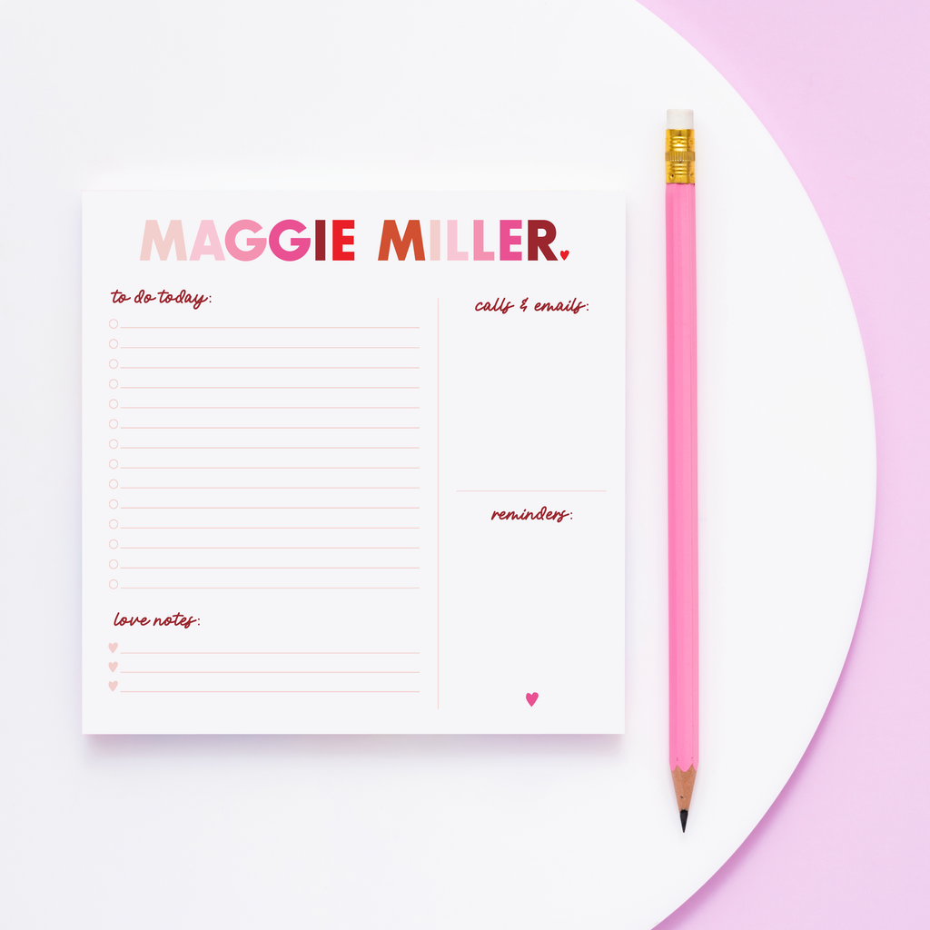 Valentine Daily Task Notepad