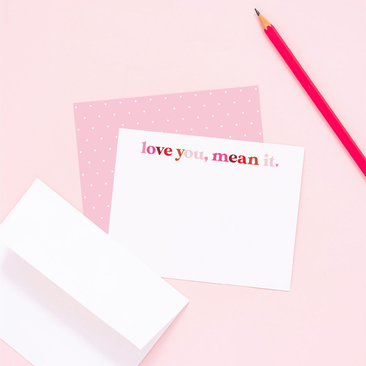 Love You, Mean It Notecards