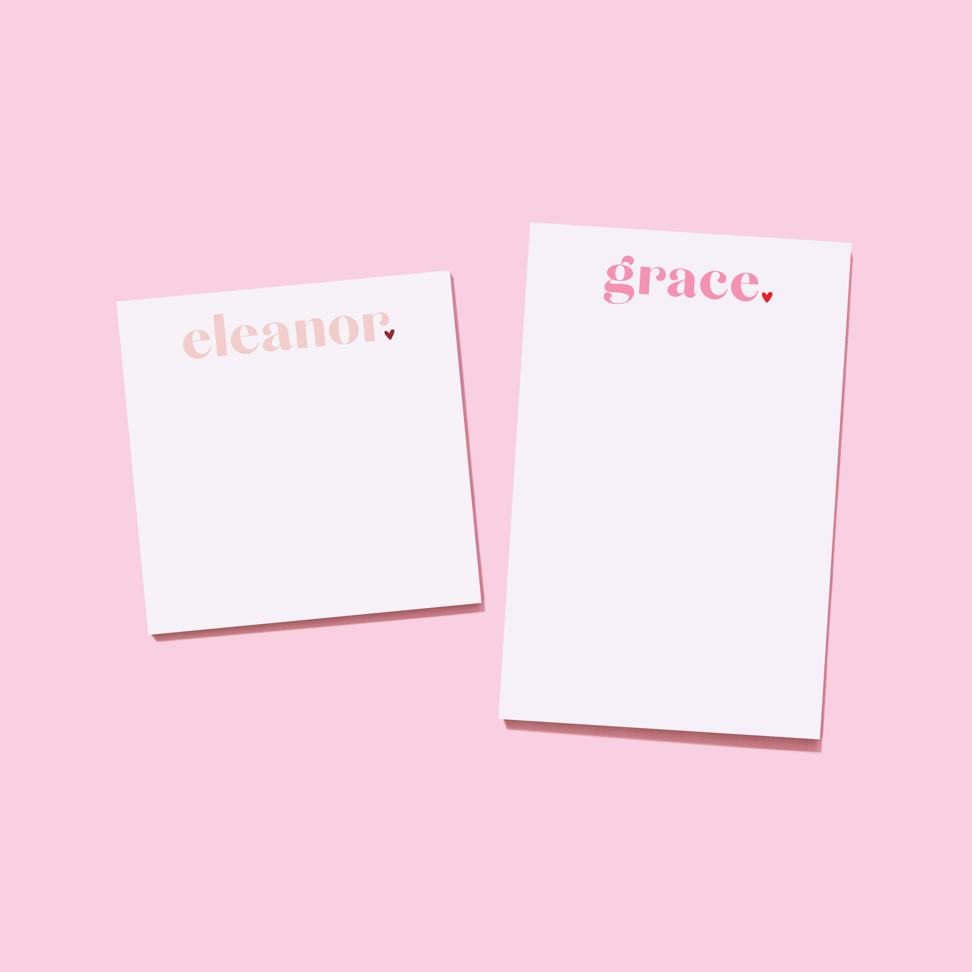 Valentine's Day Cheerful Heart First Name Personalized Notepad