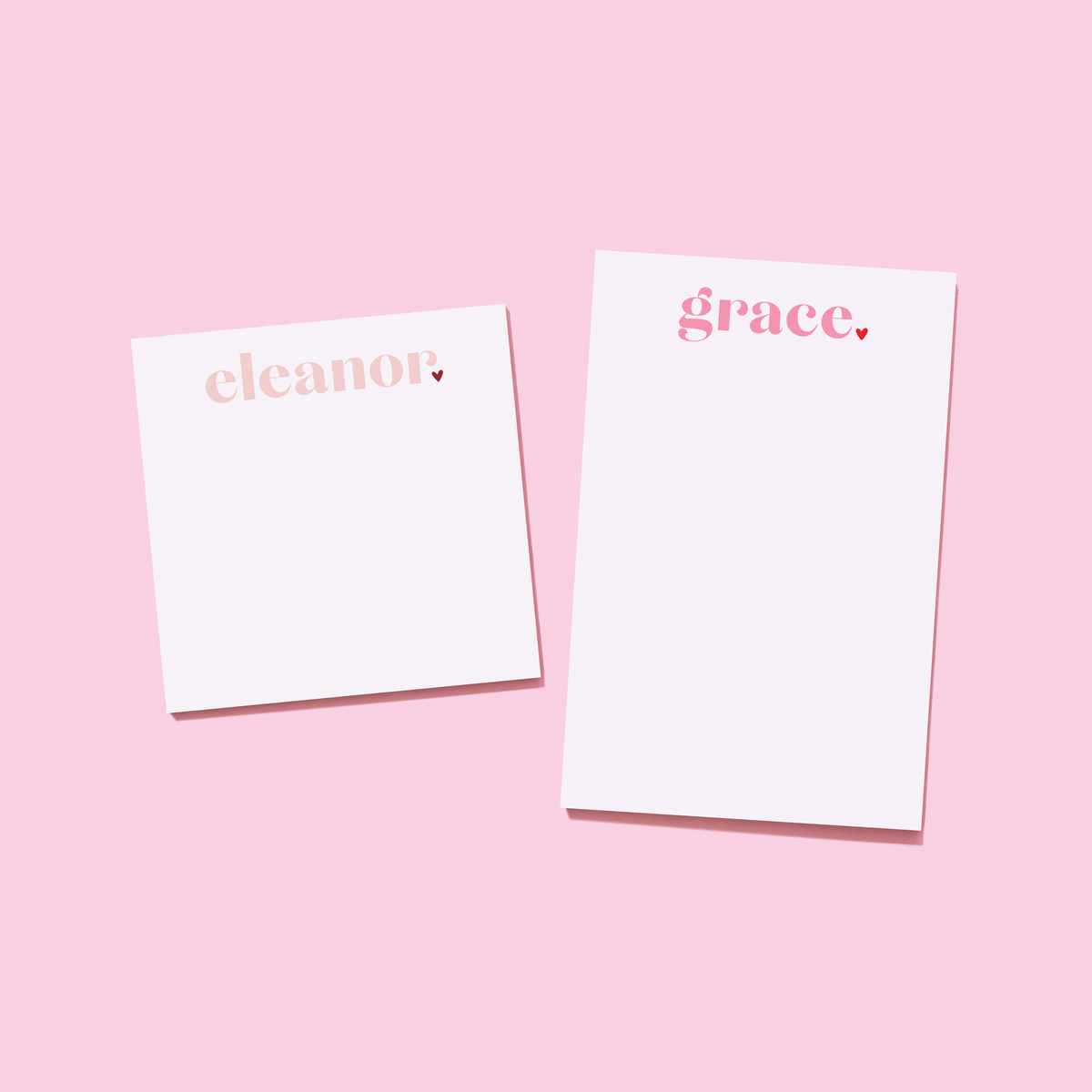 Valentine&#39;s Day Cheerful Heart First Name Personalized Notepad