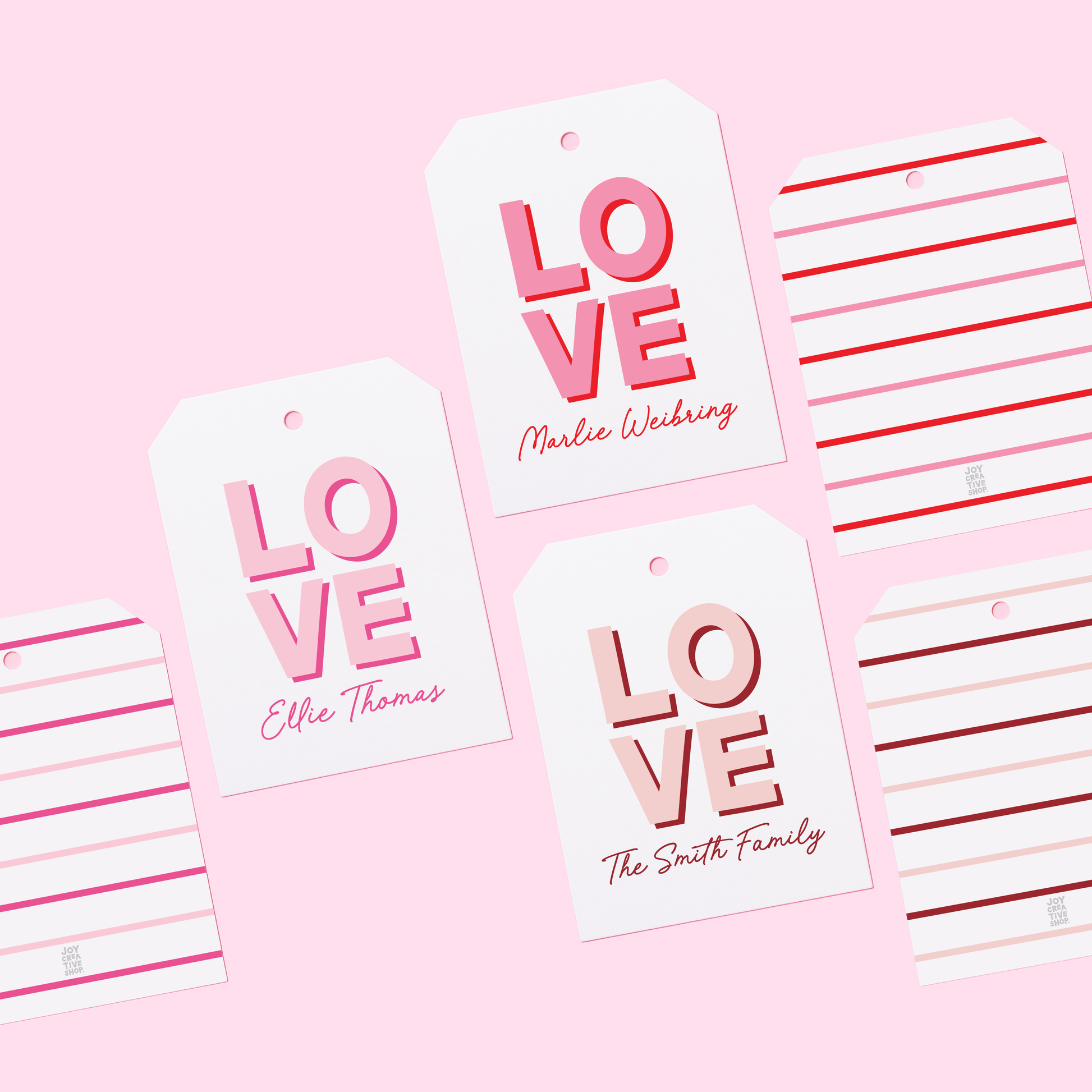 Valentine's LOVE Personalized Gift Tag or Sticker