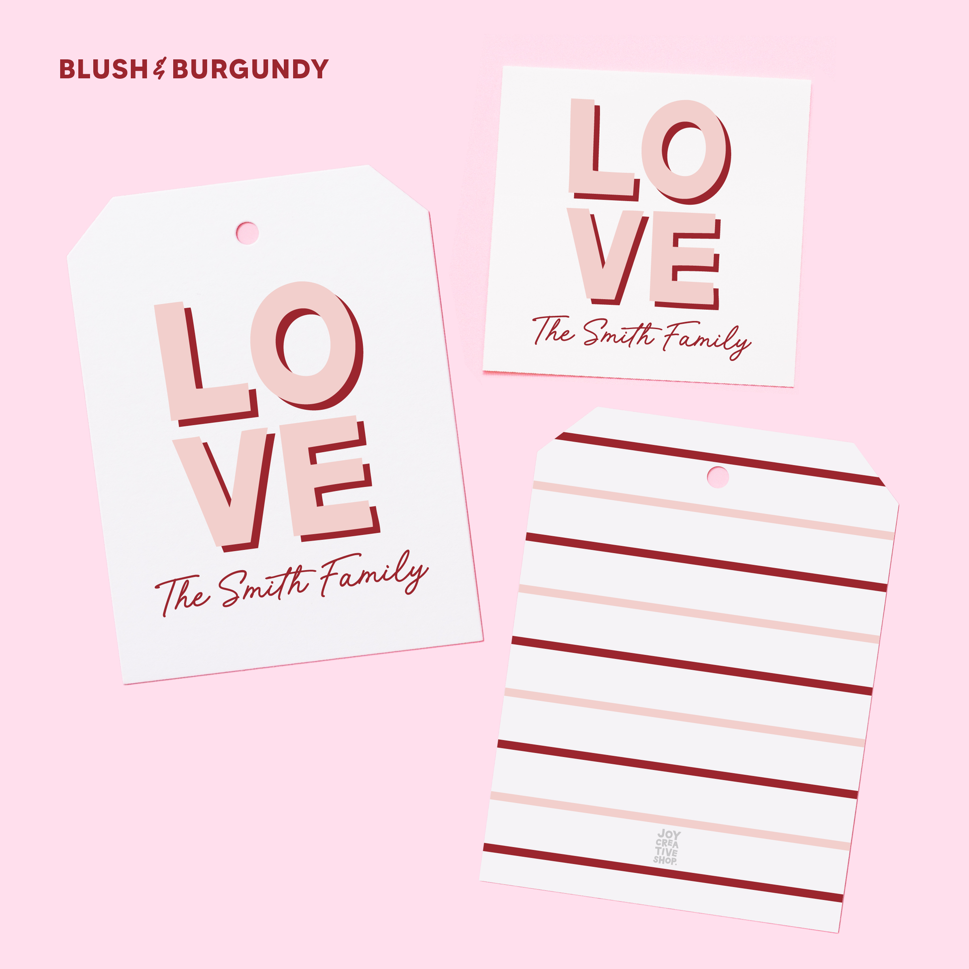 Valentine's LOVE Personalized Gift Tag or Sticker