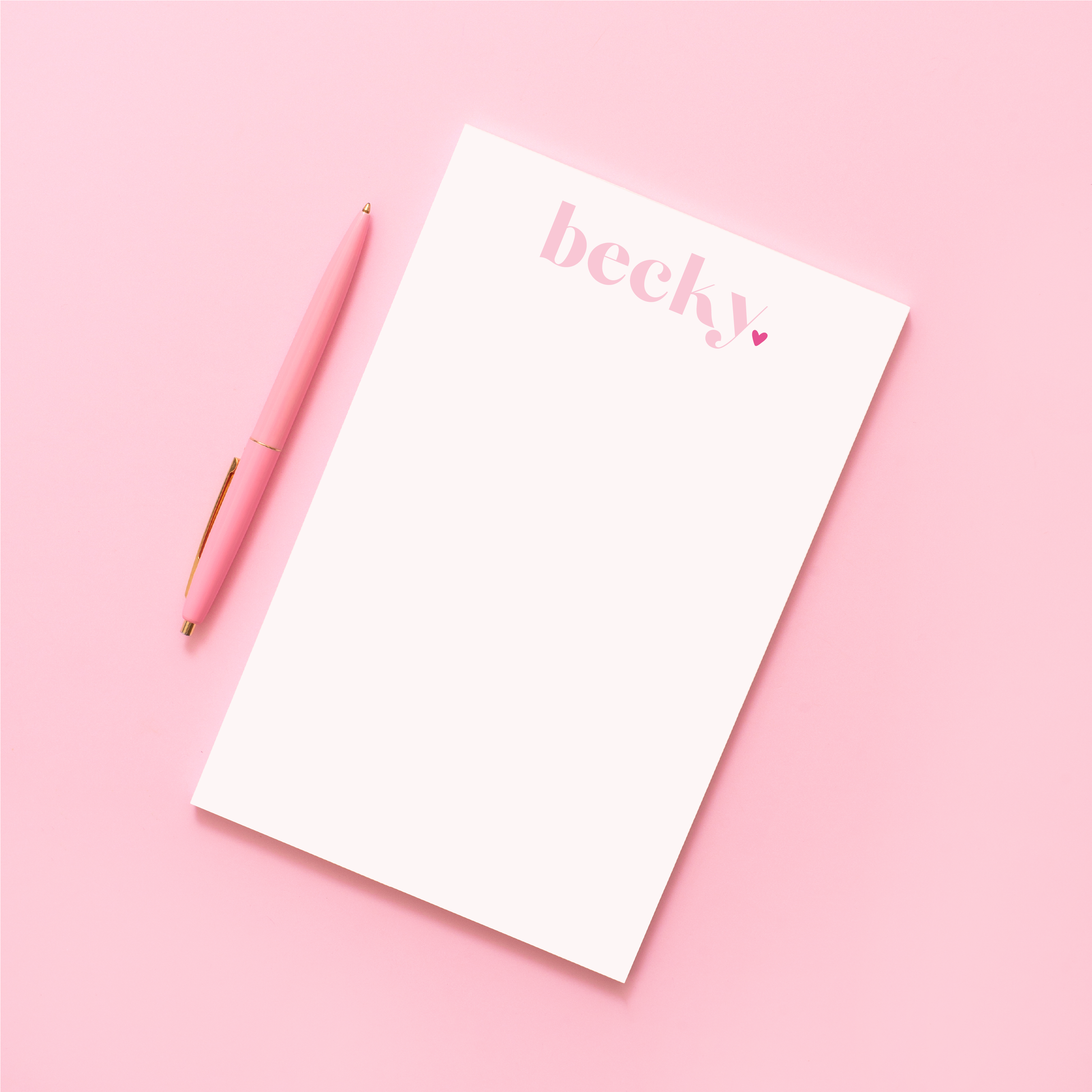 Valentine's Day Cheerful Heart First Name Personalized Notepad