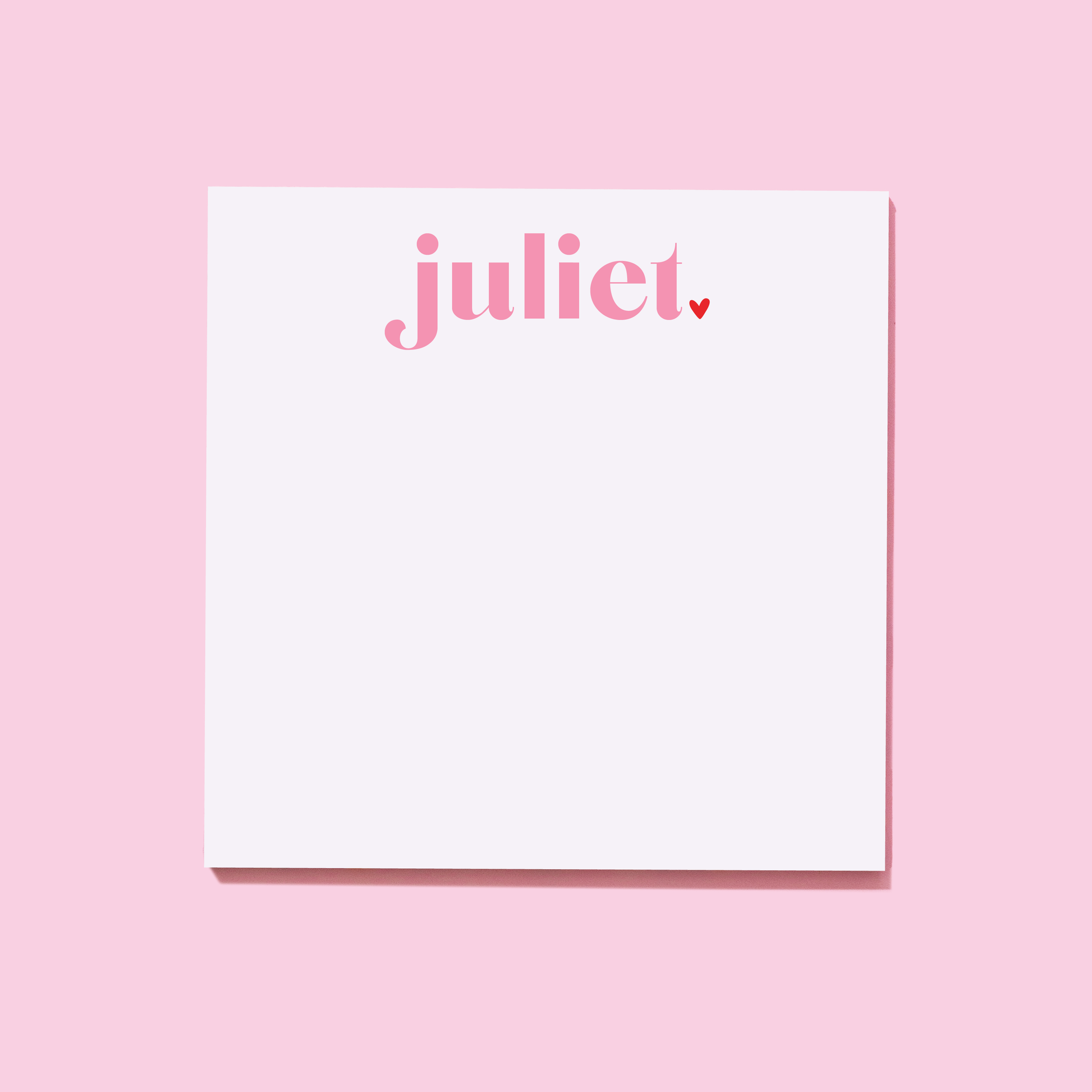 Valentine's Day Cheerful Heart First Name Personalized Notepad